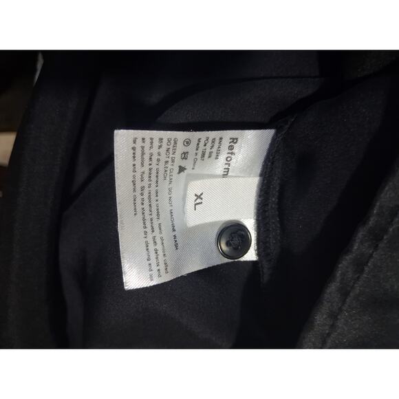 Reformation Quiet Luxury Women's size XL Black 100% Silk Button Up Old Money Top - Picture 7 of 16
